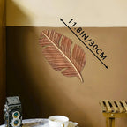Wall Art - Rustic Mango Wood Leaf, top view - House Of Avana