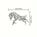 Black Horse Silhouette Metal Wall Art - Elegant Tree Branch Design for Living Room, Bedroom, Farmhouse... - House Of Avana