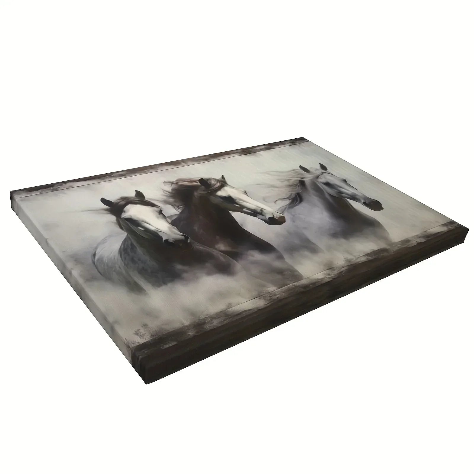 Gallery-wrapped Horses Canvas Wall Art Print - Vibrant & Moisture-resistant, High-definition Framed... - House Of Avana