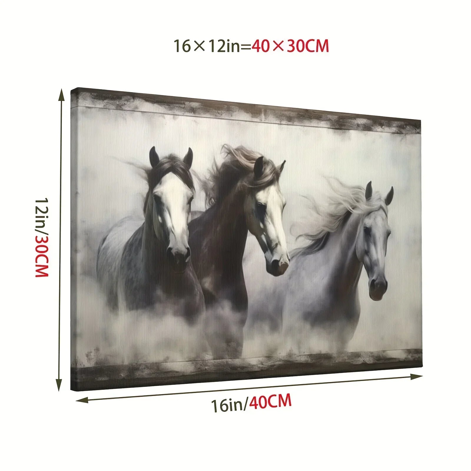 Gallery-wrapped Horses Canvas Wall Art Print - Vibrant & Moisture-resistant, High-definition Framed... - House Of Avana