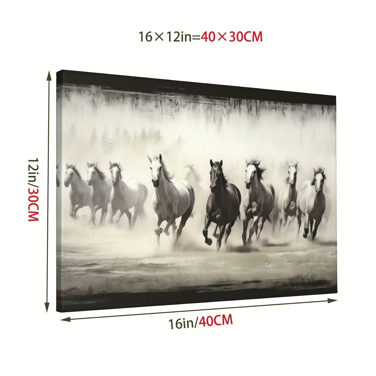 Gallery-wrapped Horses Canvas Wall Art Print - Vibrant & Moisture-resistant, High-definition Framed... - House Of Avana