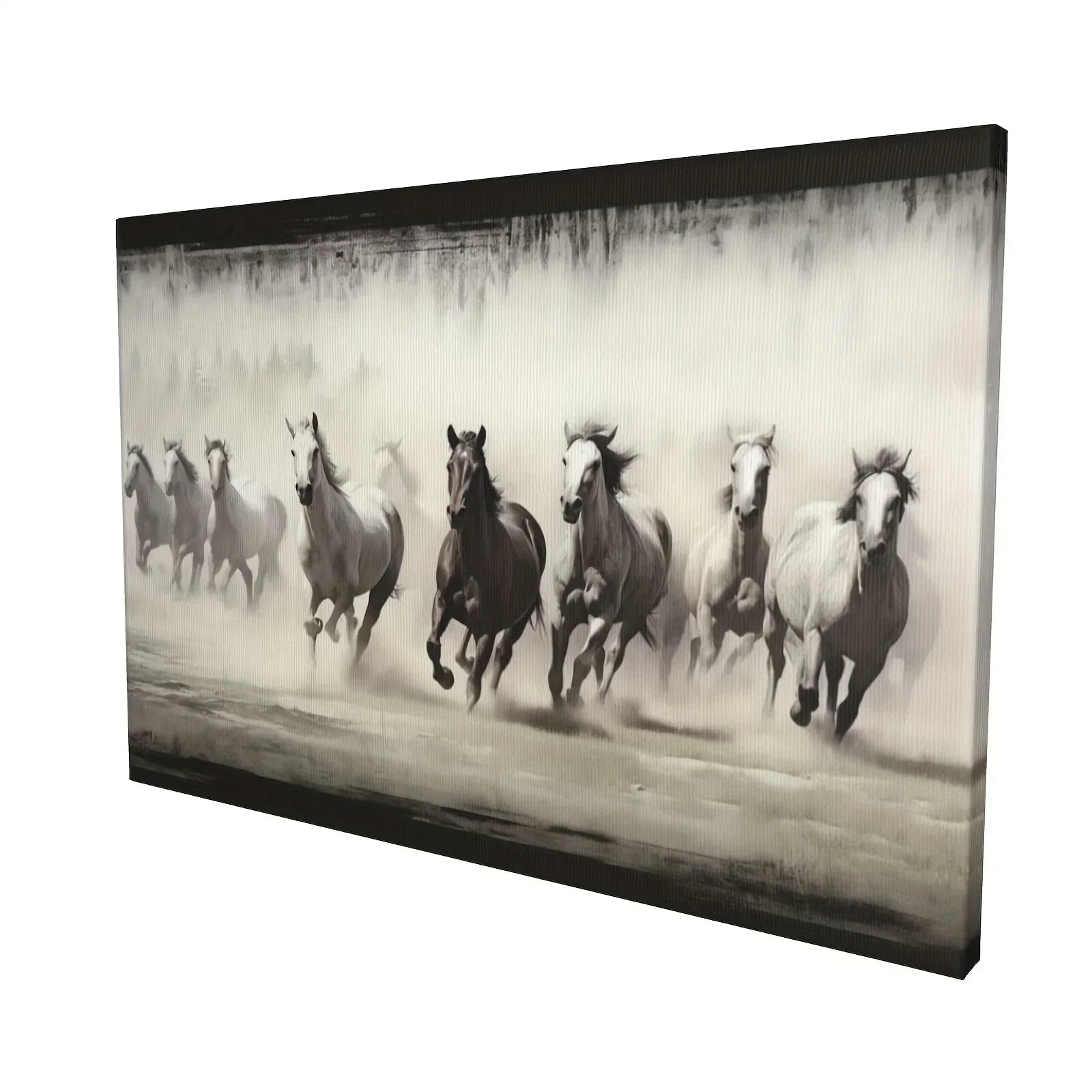 Gallery-wrapped Horses Canvas Wall Art Print - Vibrant & Moisture-resistant, High-definition Framed... - House Of Avana