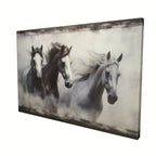 Gallery-wrapped Horses Canvas Wall Art Print - Vibrant & Moisture-resistant, High-definition Framed... - House Of Avana