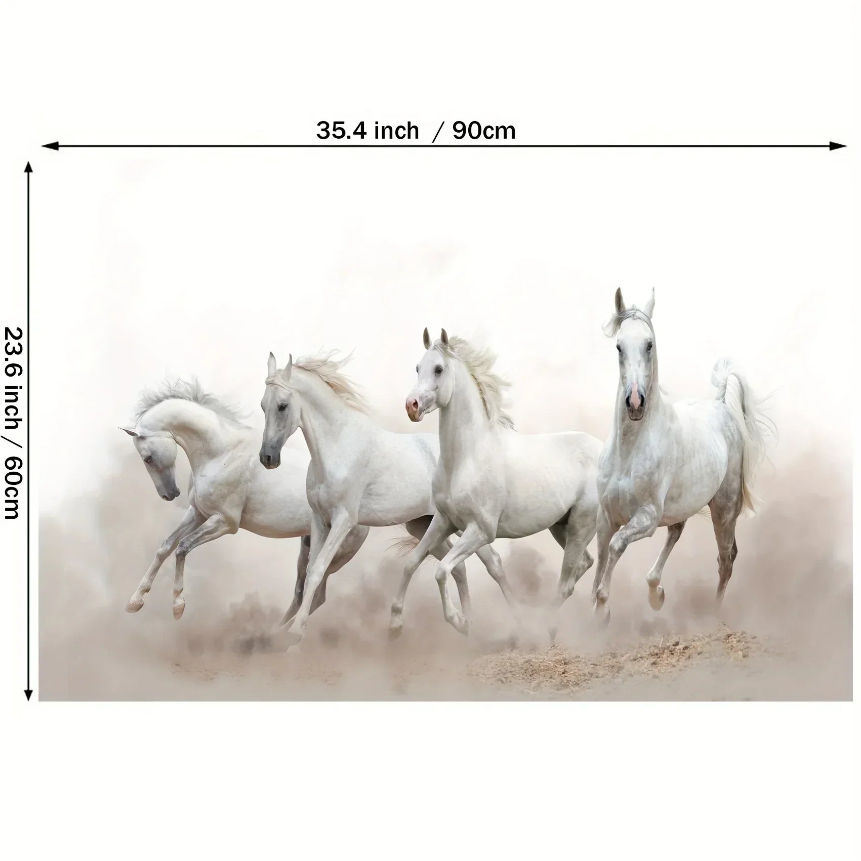 1pc Canvas, Modern Art, Horse, Landscape Art, Wall Decoration, Art Spray Painting, Ideal Gift For Bedroom Living Room Corridor, Wall Art, Wall Decor, Fall Decor, Wall Decor, Room Decoration, Wooden Frame - Thickness 1.5inch - House Of Avana