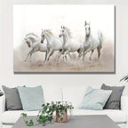 1pc Canvas, Modern Art, Horse, Landscape Art, Wall Decoration, Art Spray Painting, Ideal Gift For Bedroom Living Room Corridor, Wall Art, Wall Decor, Fall Decor, Wall Decor, Room Decoration, Wooden Frame - Thickness 1.5inch - House Of Avana