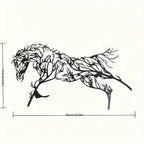 Vintage Black Horse Iron Wall Art, top view - House Of Avana