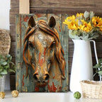 Aluminum Horse Wall Art Decor Sign - , 2d Flat Printed Vintage Metal Plaque for Home, Cafe, Bar, Club -... - House Of Avana