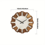 Artistic Wooden Round Wall Clock - House Of Avana