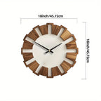 Artistic Wooden Round Wall Clock - House Of Avana