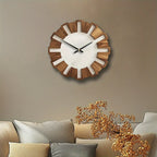 Artistic Wooden Round Wall Clock - House Of Avana