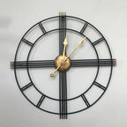 Extra Large Metal Skeleton Wall Clock Roman - House Of Avana