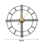 Extra Large Metal Skeleton Wall Clock Roman - House Of Avana [[SKU:HOA-CLK-003]]