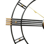 Extra Large Metal Skeleton Wall Clock Roman - House Of Avana