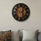 Vintage Wooden Wall Clock - Silent, Battery Operated, Decorative Roman Numerals for Home, Kitchen, Living Room, Bedroom, Office - 14/16/18 inch Options, Charming Home Decor|Artistic Wall Clock|Wooden Wall Clock, Wall Clock Li House Of Avana