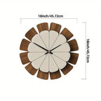[Vintage Wooden Decor Clock] Decorative Wooden round Wall Clock Artistic Silent Clock Battery Operated Decor for Home 14 16 18 inch Vintage Wooden Clock Home Decor for Kitchen, Living Room, Bedroom, Office House Of Avana