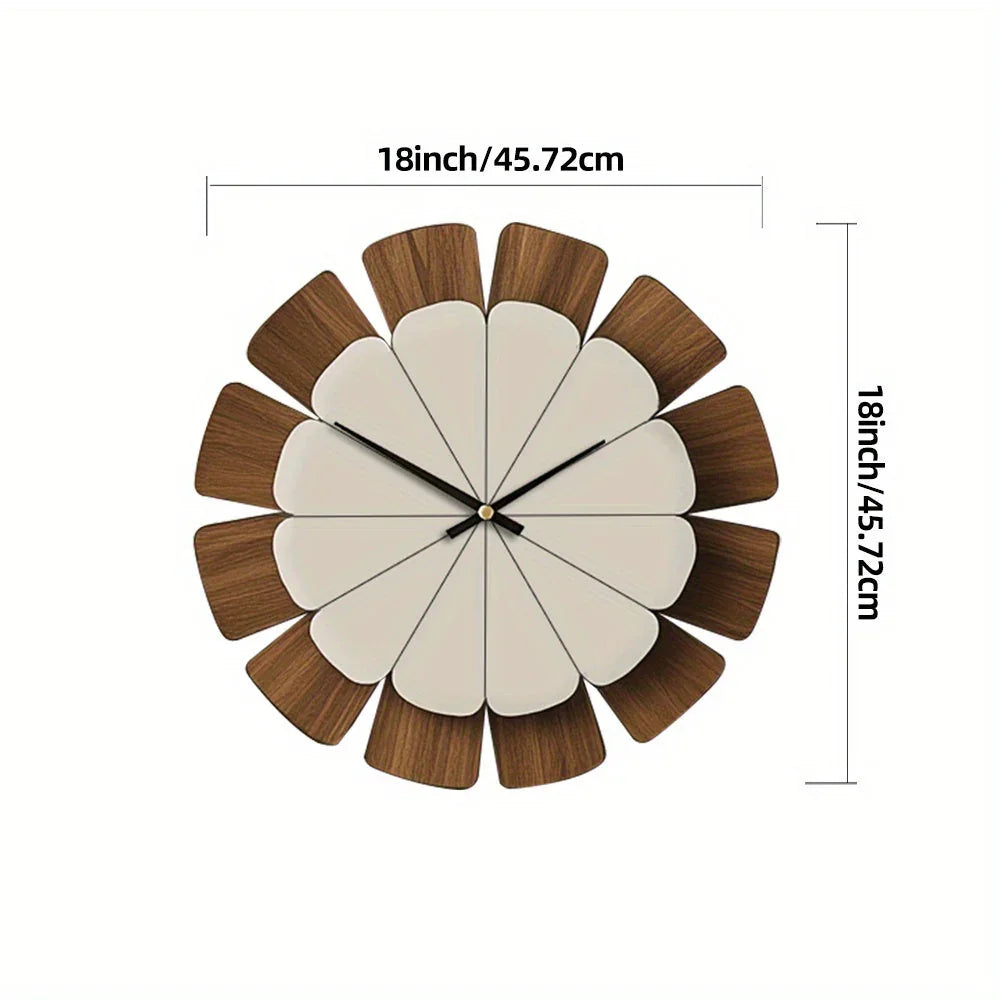 [Vintage Wooden Decor Clock] Decorative Wooden round Wall Clock Artistic Silent Clock Battery Operated Decor for Home 14 16 18 inch Vintage Wooden Clock Home Decor for Kitchen, Living Room, Bedroom, Office House Of Avana