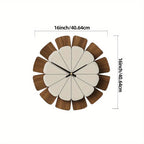 [Vintage Wooden Decor Clock] Decorative Wooden round Wall Clock Artistic Silent Clock Battery Operated Decor for Home 14 16 18 inch Vintage Wooden Clock Home Decor for Kitchen, Living Room, Bedroom, Office House Of Avana