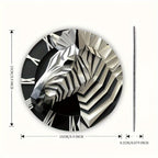 Zebra-Themed 5.9" Acrylic Wall Decor - 3D Animal Design For Bedroom, Living Room & Porch - House Of Avana