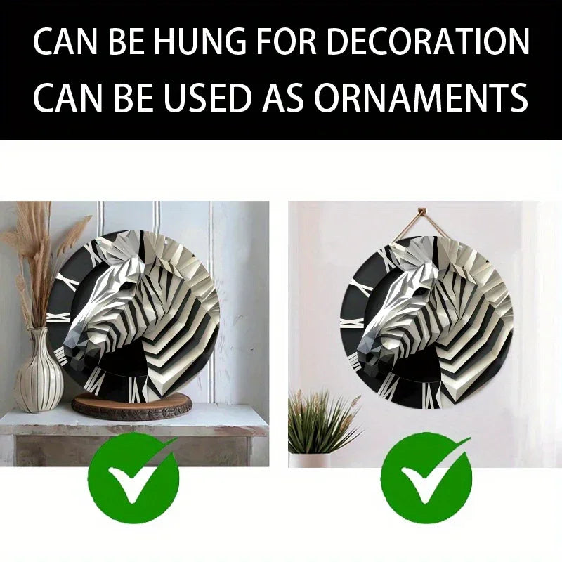 Zebra-Themed 5.9" Acrylic Wall Decor - 3D Animal Design For Bedroom, Living Room & Porch - House Of Avana