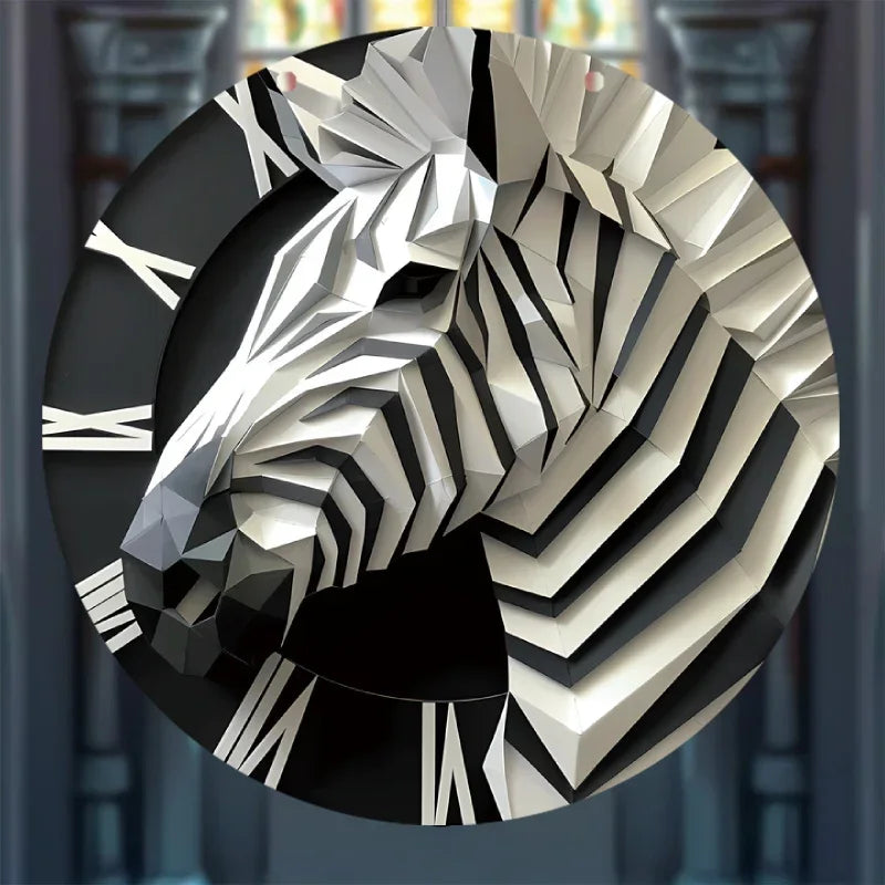 Zebra-Themed 5.9" Acrylic Wall Decor - 3D Animal Design For Bedroom, Living Room & Porch - House Of Avana