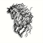 Wall Decor - Elegant Line Art Black, side view - House Of Avana