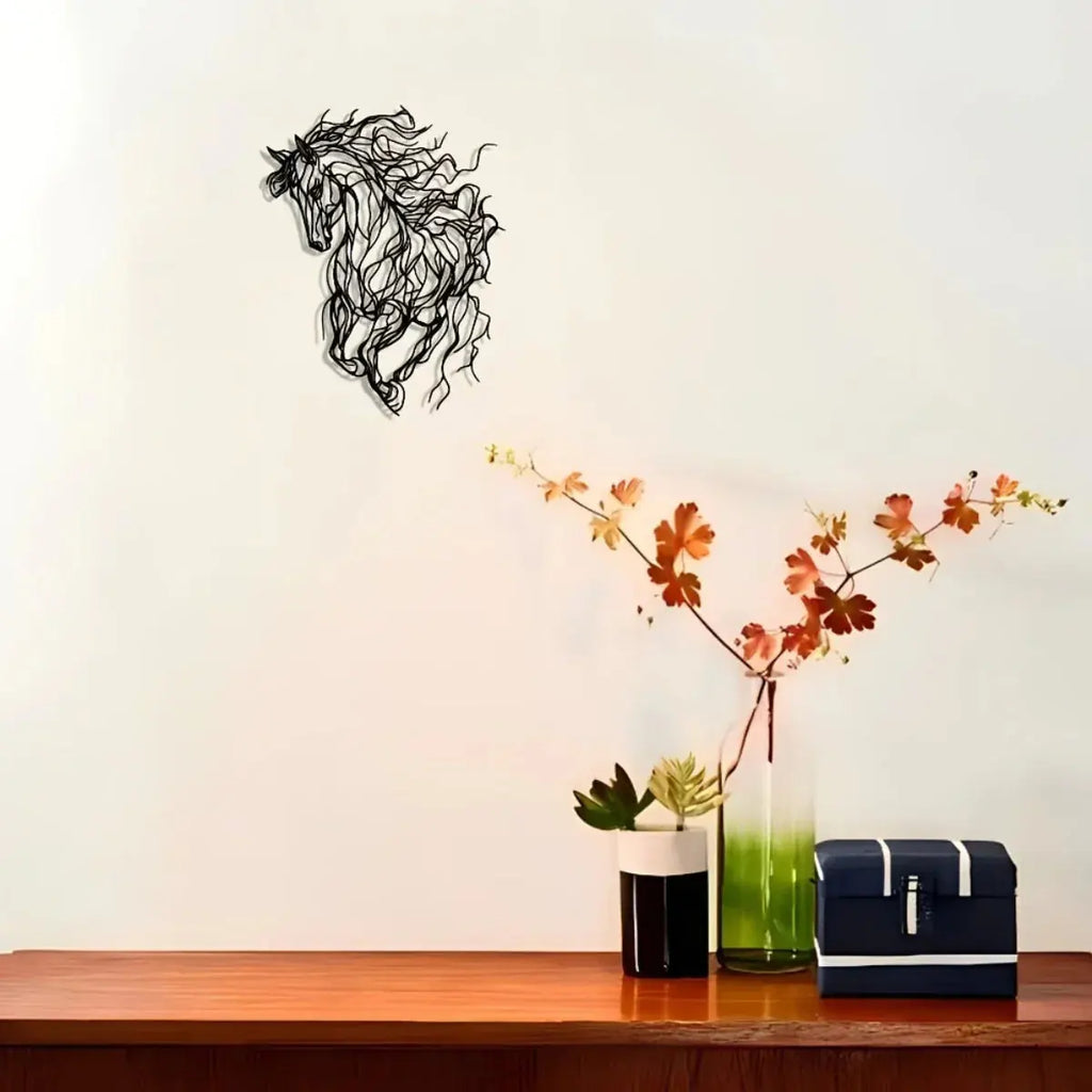 Wall Decor - Elegant Line Art Black, top view - House Of Avana