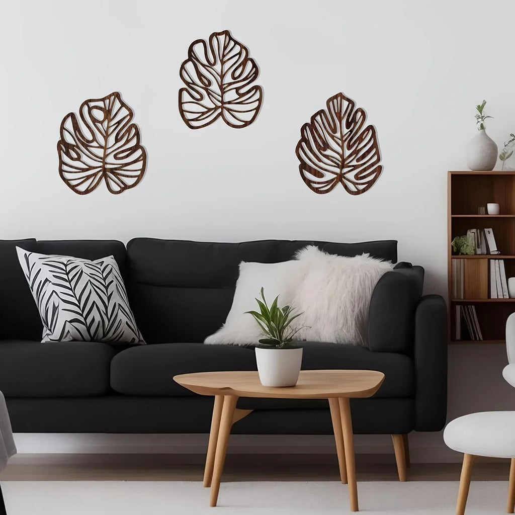 Wall Decor - Minimalist Wood Hooks, angled view - House Of Avana