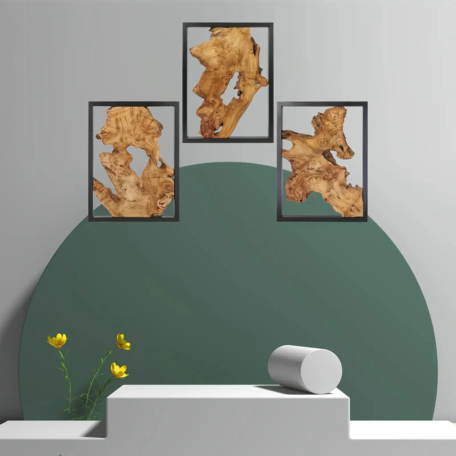 Wall Decor - Natural Wood Unique, side view - House Of Avana