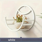 , Wall Hanging Flower Shelf Living Room Balcony Iron Art Free Punching Green Pot Succulent Pot Plant... - House Of Avana