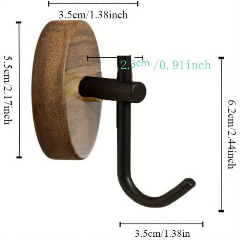S Wooden Wall Hooks, No Drill Adhesive Hangers - Heavy Duty Sticky Hooks for Coat, Towel, Bag, Hat -... - House Of Avana