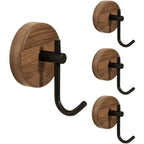 S Wooden Wall Hooks, No Drill Adhesive Hangers - Heavy Duty Sticky Hooks for Coat, Towel, Bag, Hat -... - House Of Avana