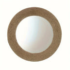 Natural Jute Rope Round Wall Mirror 26" - House Of Avana