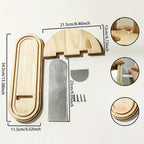 Wall Mirror - Natural Wooden Oval, back view - House Of Avana [[SKU:HOA-MIR-022]]
