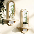 Wall Mirror - Natural Wooden Oval, front view - House Of Avana [[SKU:HOA-MIR-022]]