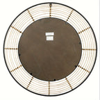 Round Wall Mirror Wall Decor, Circle Mirrors with Rattan Large Mirrors for Living Room - House Of Avana