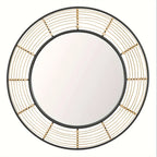 Round Wall Mirror Wall Decor, Circle Mirrors with Rattan Large Mirrors for Living Room - House Of Avana
