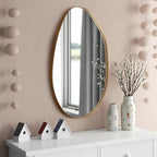 Gold Metal Framed Wall Mirror - House Of Avana [[SKU:HOA-MIR-016]]