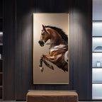 Luxury Modern Horse Wall Painting, lifestyle image - House Of Avana