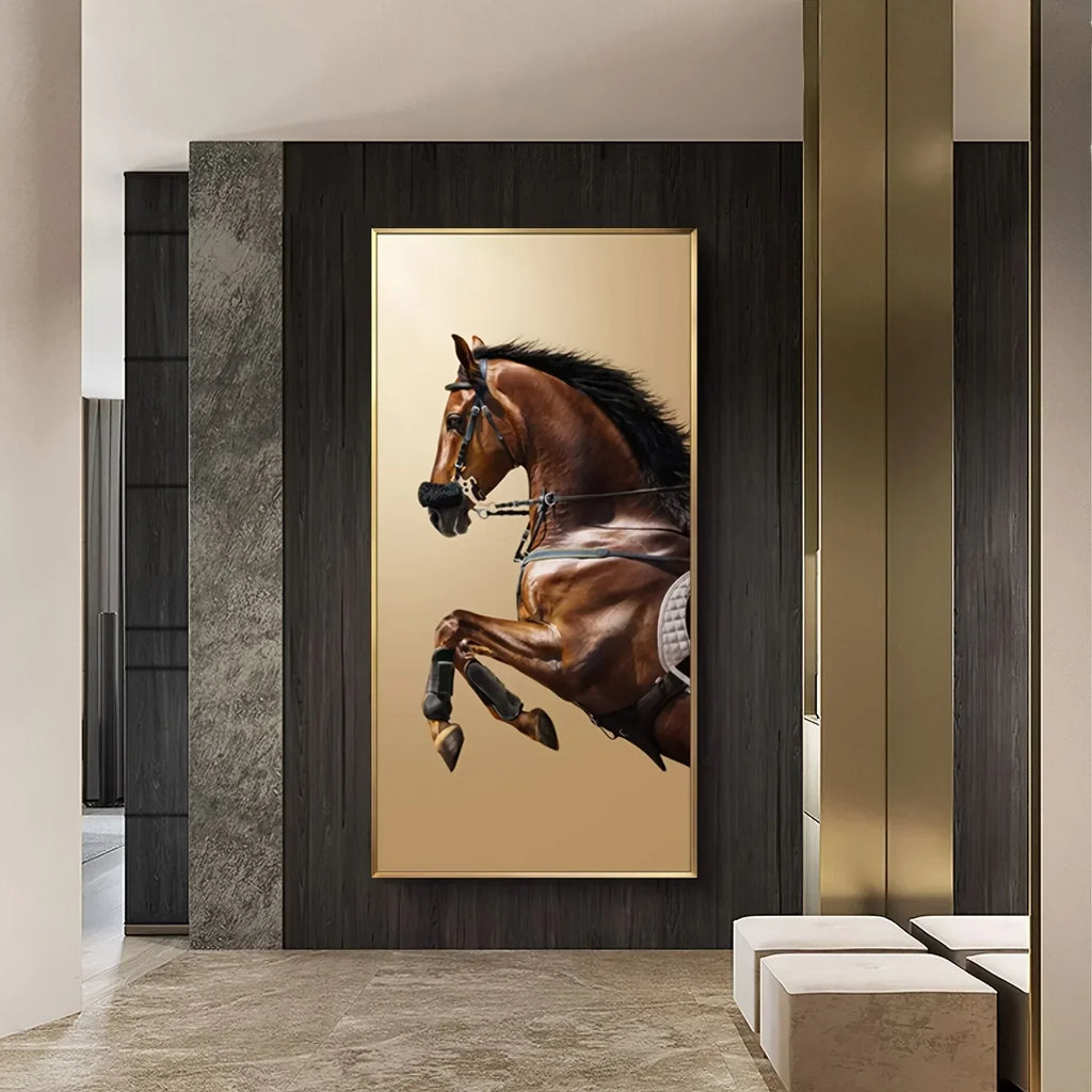 Luxury Modern Horse Wall Painting, top view - House Of Avana