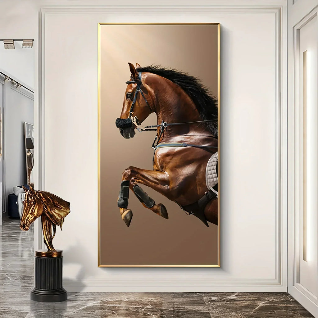 Luxury Modern Horse Wall Painting, front view - House Of Avana