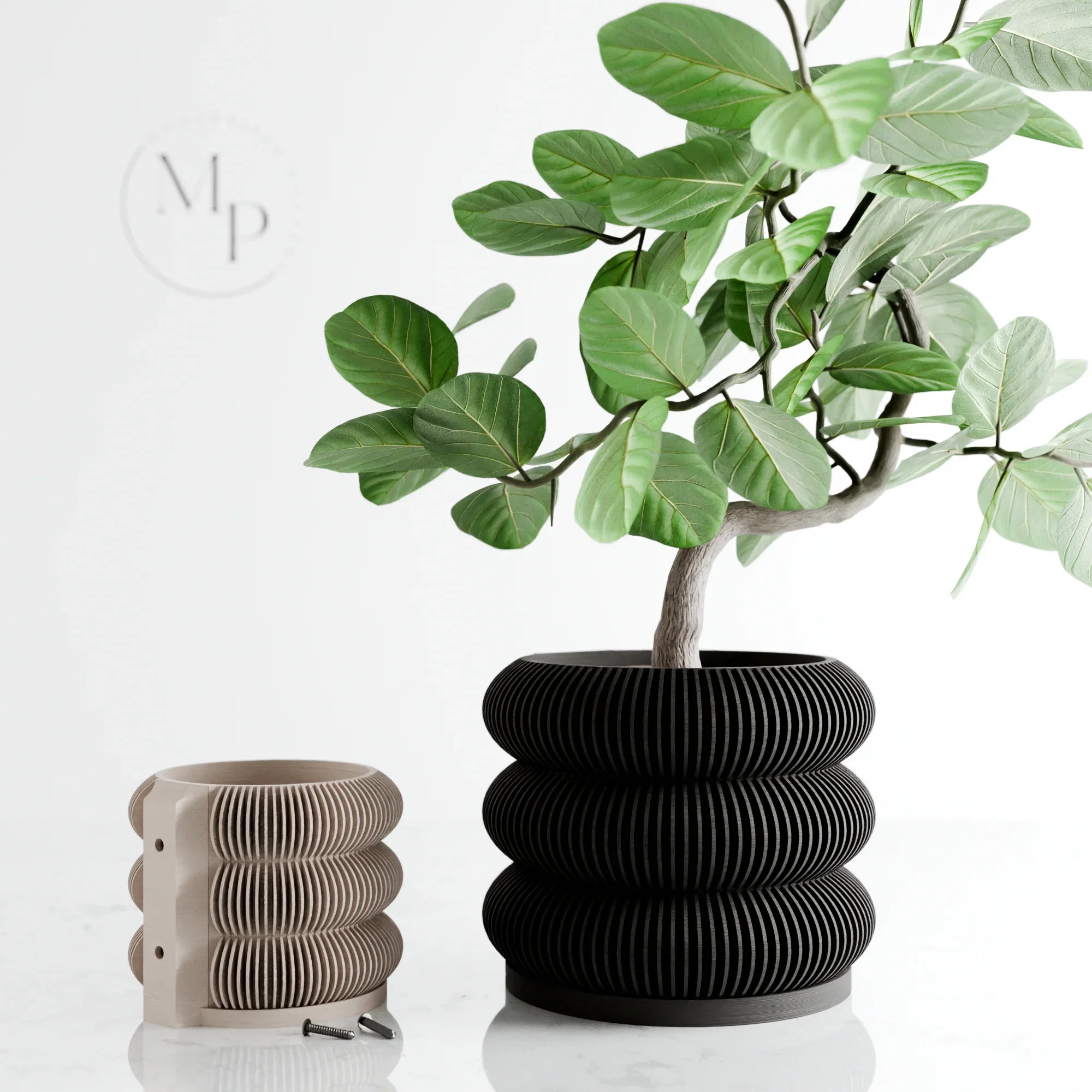 Wall Planter - Triple Bubbles, close-up view - House Of Avana