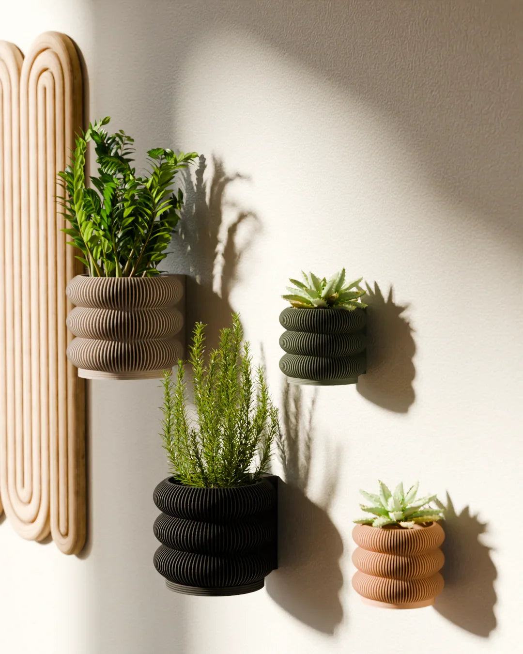 Wall Planter - Triple Bubbles, front view - House Of Avana