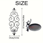 Wall Sconce - Hanging Metal Black Set, side view - House Of Avana