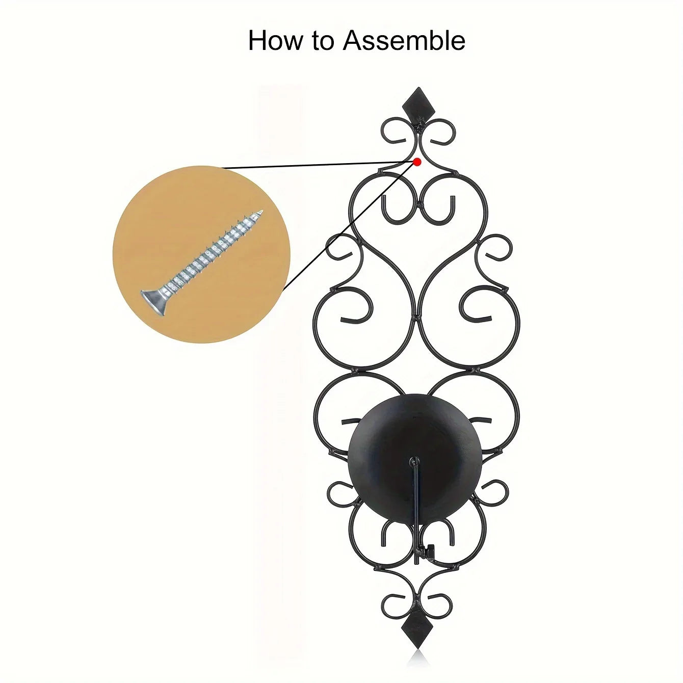 Wall Sconce - Hanging Metal Black Set, detail shot - House Of Avana