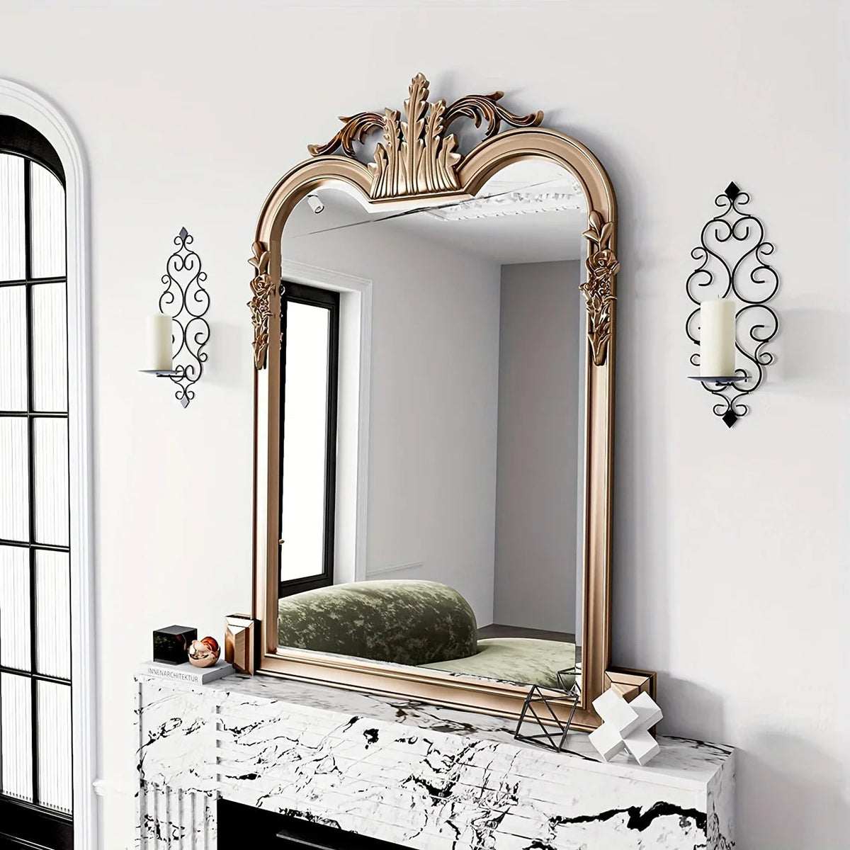 Wall Sconce - Hanging Metal Black Set, top view - House Of Avana [[SKU:HOA-CON-015]]