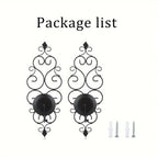 Wall Sconce - Hanging Metal Black Set, angled view - House Of Avana [[SKU:HOA-CON-015]]