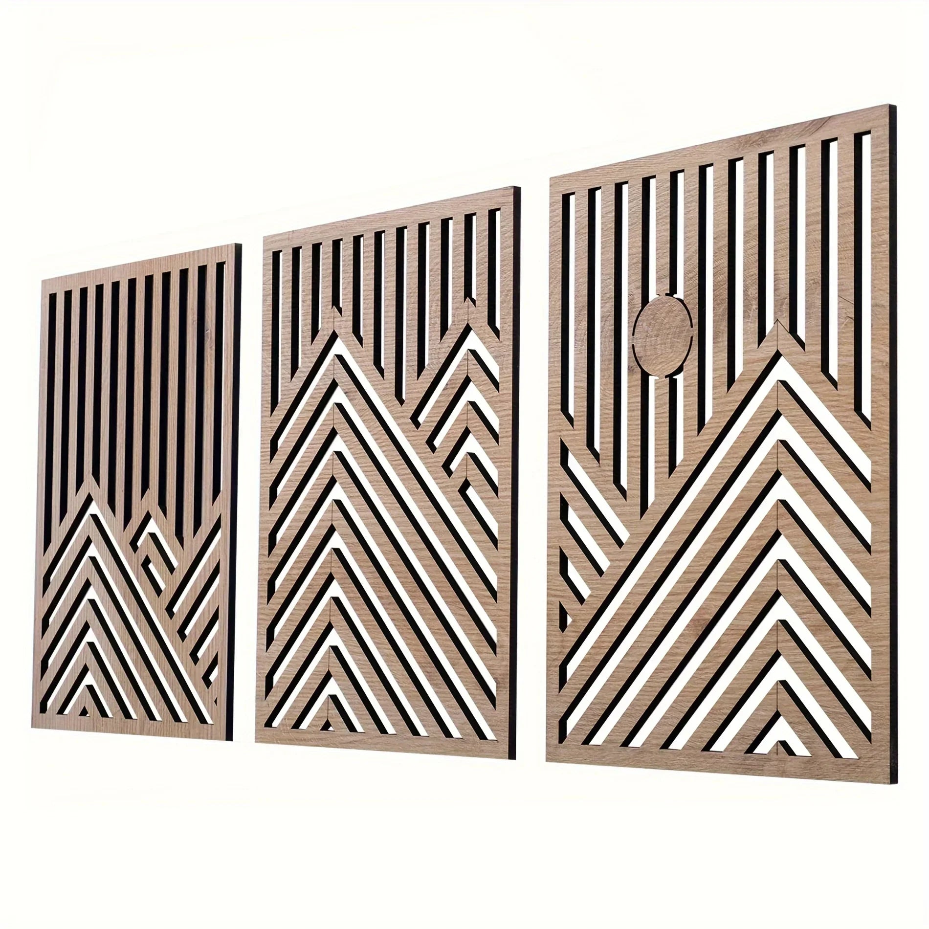 Wall Sculpture - Rustic Oak Mountain | Wood Wall Art | close-up | Nordic home decor | House of Avana