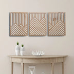 Wall Sculpture - Rustic Oak Mountain | Wood Wall Art | front view | Nordic home decor | House of Avana