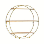 Wall Shelf - Floating Wood 3-tier, in-use display - House Of Avana [[SKU:HOA-DSH-010]]