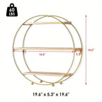 Wall Shelf - Floating Wood 3-tier, detail shot - House Of Avana [[SKU:HOA-DSH-010]]